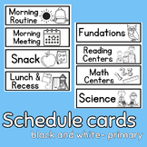 Schedule Cards- Primary