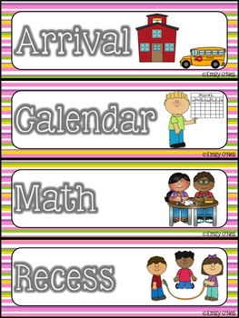 Schedule Cards (STEM-sational Theme) by Emily O'Neil | TPT