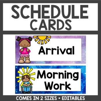 Schedule Cards Space Theme Classroom Decor by Teaching Superkids