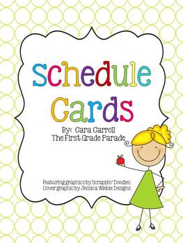 Schedule Cards {The First Grade Parade} by Cara Carroll | TpT