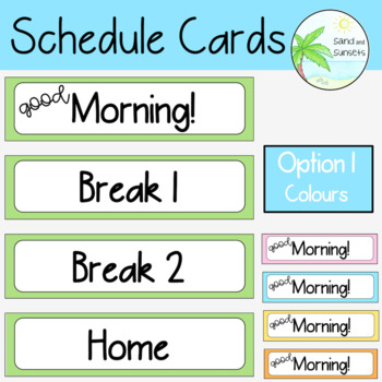 Schedule Cards | Timetable | Daily Schedule (4 DESIGN OPTIONS) | TPT