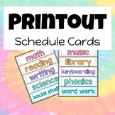 Schedule Cards - Tropical Colors