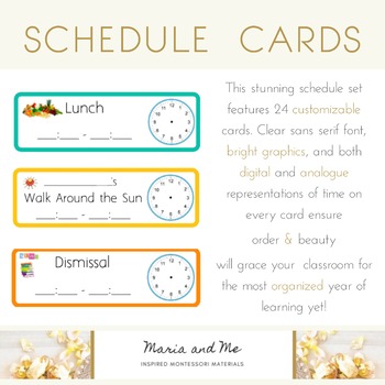 Preview of Schedule Cards - Visual, Customizable, Daily