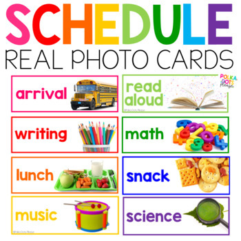 Preview of Editable Daily Schedule Cards for Classroom Visual Schedule