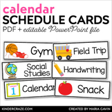 Schedule Cards {White Series} EDITABLE