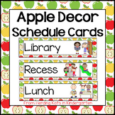 Schedule Cards for Apple Decor
