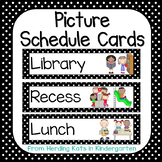 Schedule Cards for Black & White Polka Dots Decor