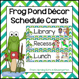 Schedule Cards for Frog Theme Decor
