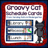 Schedule Cards for Groovy Cat Classroom Decor