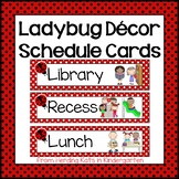 Schedule Cards for Ladybug Decor