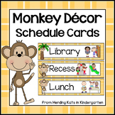 Schedule Cards for Monkey Classroom Decor