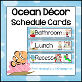 Schedule Cards for Ocean Classroom Decor
