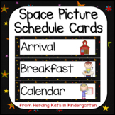 Schedule Cards for Outer Space Decor