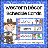 Schedule Cards for Western Classroom Decor