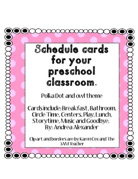 Preview of Preschool Schedule Cards