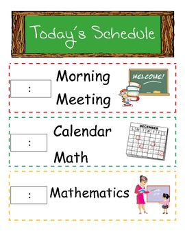 Schedule Cards for the Classroom by Collinsworth's Kindergarten | TpT