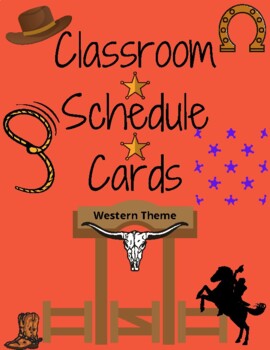 Preview of Schedule Cards for the Classroom - Western Theme