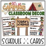 Schedule Cards in a Camping Classroom Decor Theme