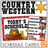 Schedule Cards in a Country Western Classroom Decor Theme