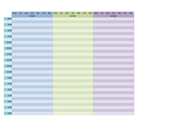 Preview of Schedule Planning Chart