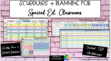 Schedule + Planning for Special Education Classroom