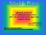 Schedule Plates for Pocket Chart