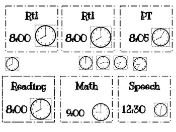 Preview of Schedule Reminder Cards for Students