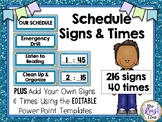 Schedule Posters & Daily Routine Posters   (PPT editable 2