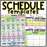 Schedule Templates • Daily Schedules • Weekly Schedules • 