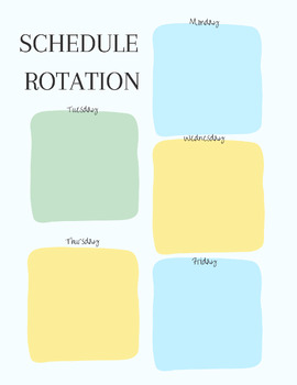 Preview of Schedule rotation, loop rotation Blank printable