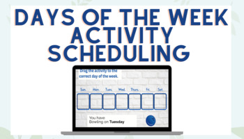 Preview of Scheduling Activities on Days of The Week | Boom Cards