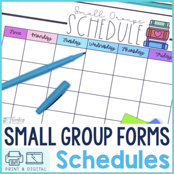 Preview of Reading Small Groups Scheduling Forms