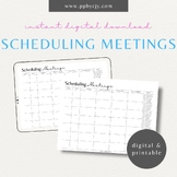 Scheduling Meetings Counselor Printable Template | High Sc