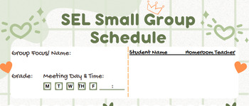 Preview of Scheduling Small Groups: Stay Organized