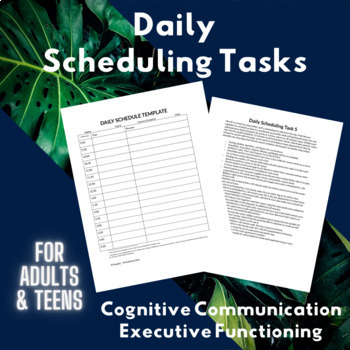 Preview of Scheduling Task (Daily) - Cognitive Communication/Executive Functioning