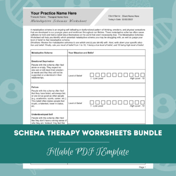Schema Therapy Worksheets