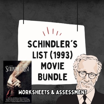 Preview of Schindler's List (1993) Movie Bundle (Worksheet and Multiple Choice Assessment)