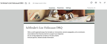 Preview of Schindler's List Holocaust DBQ