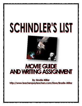 Preview of Holocaust - Schindler's List - Movie Guide Questions, Assignment and Key
