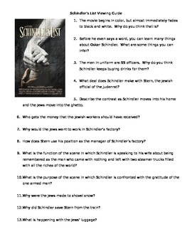 schindler's list research questions