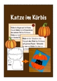 Schneiden und Kleben, Basteln Katze im Herbst/ Cut and glu