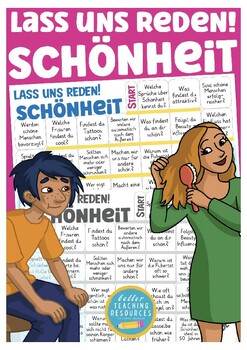 Preview of Schönheit Deutsch Lass uns reden! Spiel German speaking game