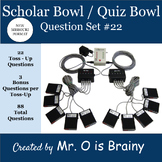 Scholar Bowl / Quiz Bowl Question Set #22