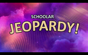 Preview of Scholar Showdown Jeopardy! PowerPoint Activity.