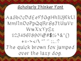 Scholarly Thinker Font {True Type Font for personal and co