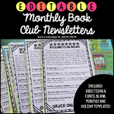 Book Clubs Monthly Newsletter {Editable}