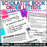 Scholastic Book Club Order Letter to Parents Editable Book