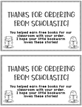 Scholastic Book Club Ideas and a FREEBIE :)