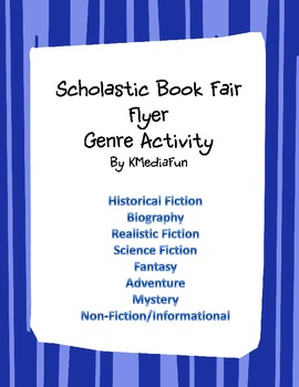 Preview of Scholastic Book Fair Flyer Genre Activity by KMediaFun