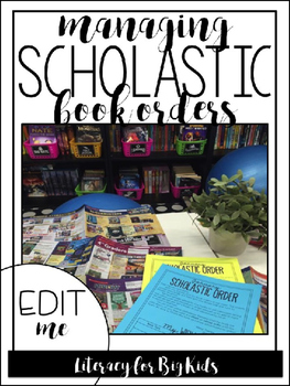 Preview of Scholastic Book Order Organization Binder Kit (Editable)